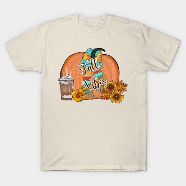 Fall Vibes Pumpkin Season T-Shirt by Sheila’s Studio